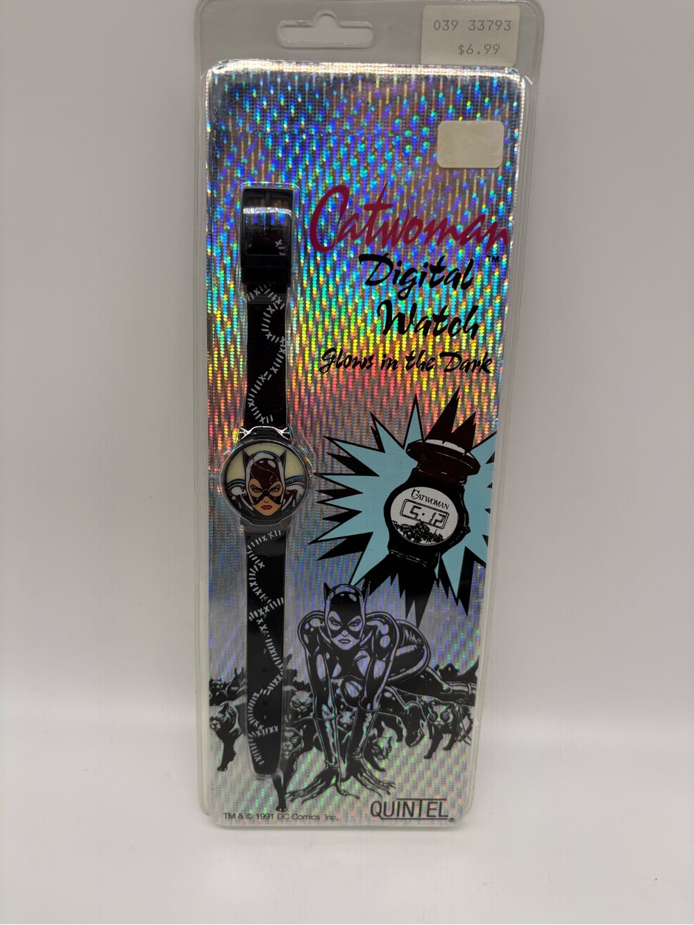 Catwoman Digital Watch Glows in the Dark DC Comics Vintage 1991 Batman Returns